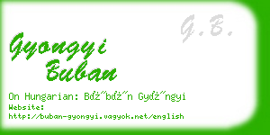 gyongyi buban business card